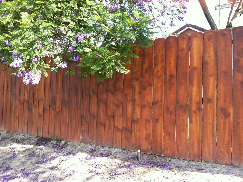 Stained Wooden Fence